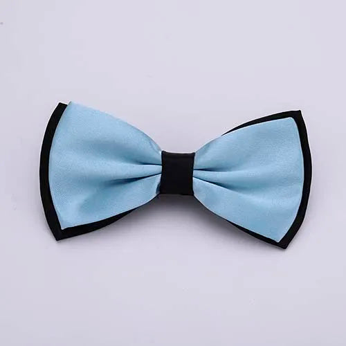 Pajarita ajustada para hombre, pajarita clásica de color negro y dorado, color rojo, verde, rosa, azul y blanco