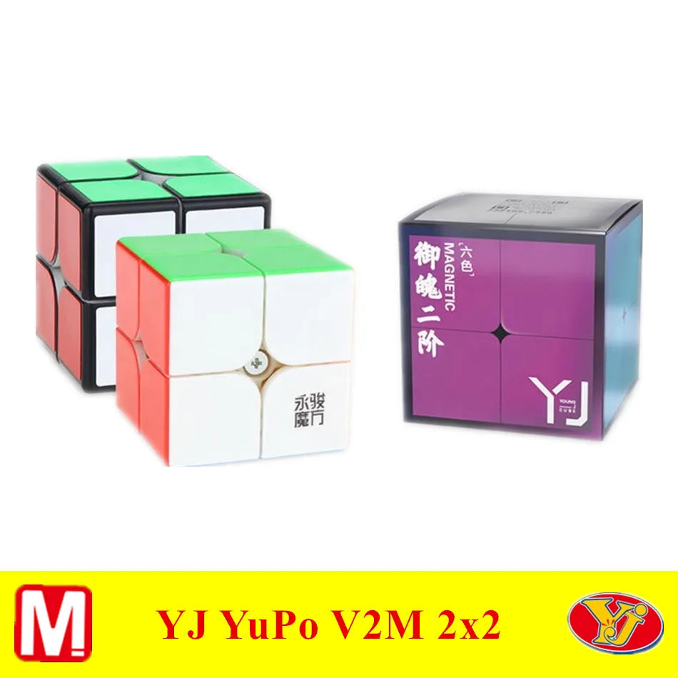 Yongjun-cubo magnético de plástico ABS para niños, cubo mágico educativo de juguete de 2x2x2, de 5x5x5Cm, modelo Yupo V2M