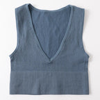 Top Corto Verano | Cuello V | Canesú Acanalado | Ticotrendy
