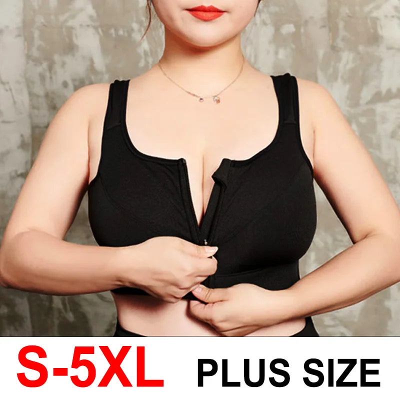 Top Deportivo para Mujer S-5XL | Cremallera Frontal y Push-up | Gimnasio y Yoga | Tico trendy