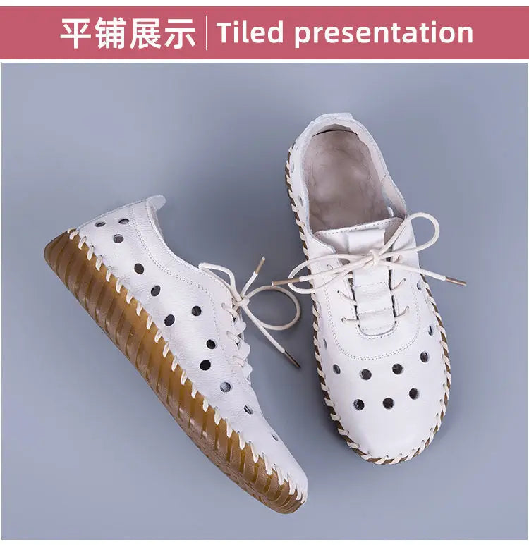 Zapatos Oxford de Diseñador | Cuero Partido | Transpirables | Cordones | Novedad