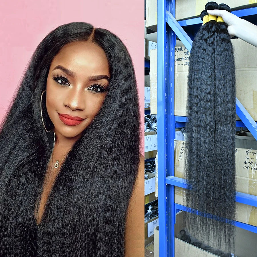 Extensiones de Cabello Remy Alianna, mechones de 30 pulgadas, cabello brasileño 100% humano, de alta calidad, 1/3/4 unidades