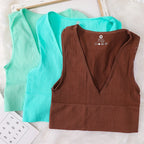 Top Corto Verano | Cuello V | Canesú Acanalado | Ticotrendy
