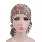 Nueva bufanda musulmana de bambú preatada, gorro de quimio para mujer, turbante para mujer, sombrero, pañuelo para la cabeza, pañuelos para el cáncer, accesorios para el cabello