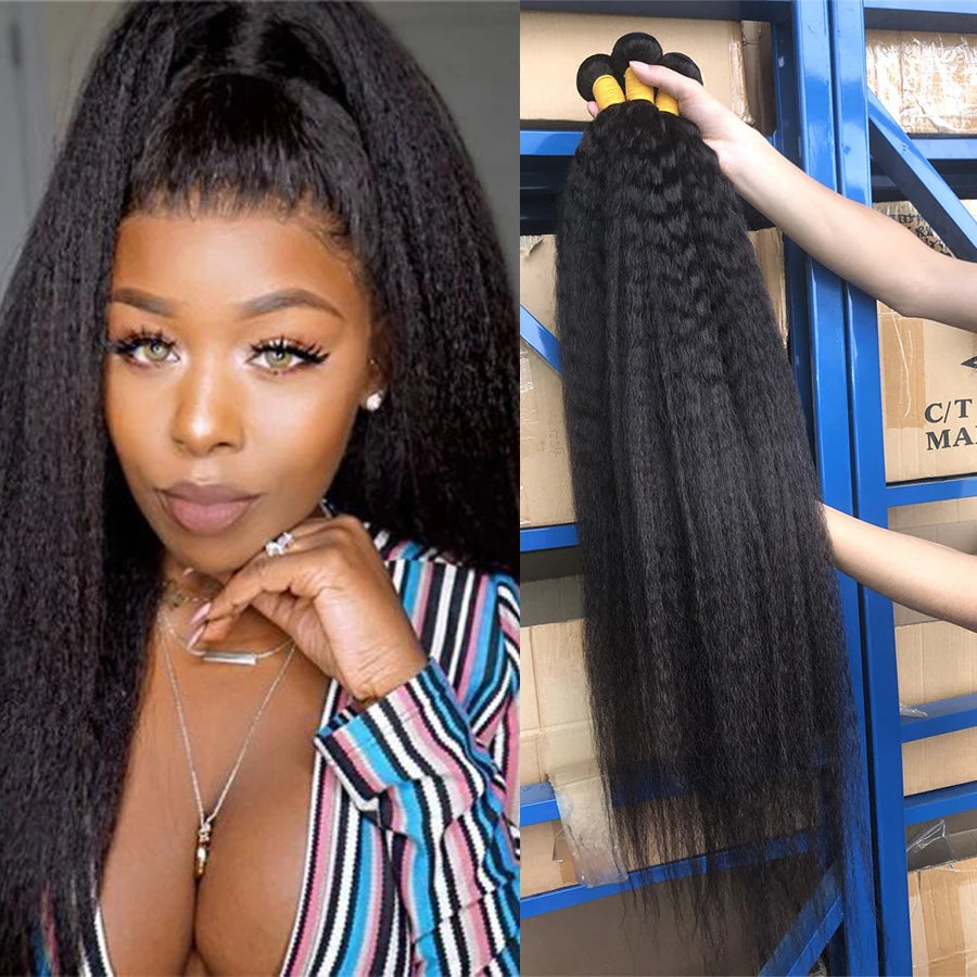 Extensiones de Cabello Remy Alianna, mechones de 30 pulgadas, cabello brasileño 100% humano, de alta calidad, 1/3/4 unidades