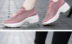 Zapatillas de Malla Hueca con Cordones | Plataforma EVA | Ligeras y Transpirables | Verano
