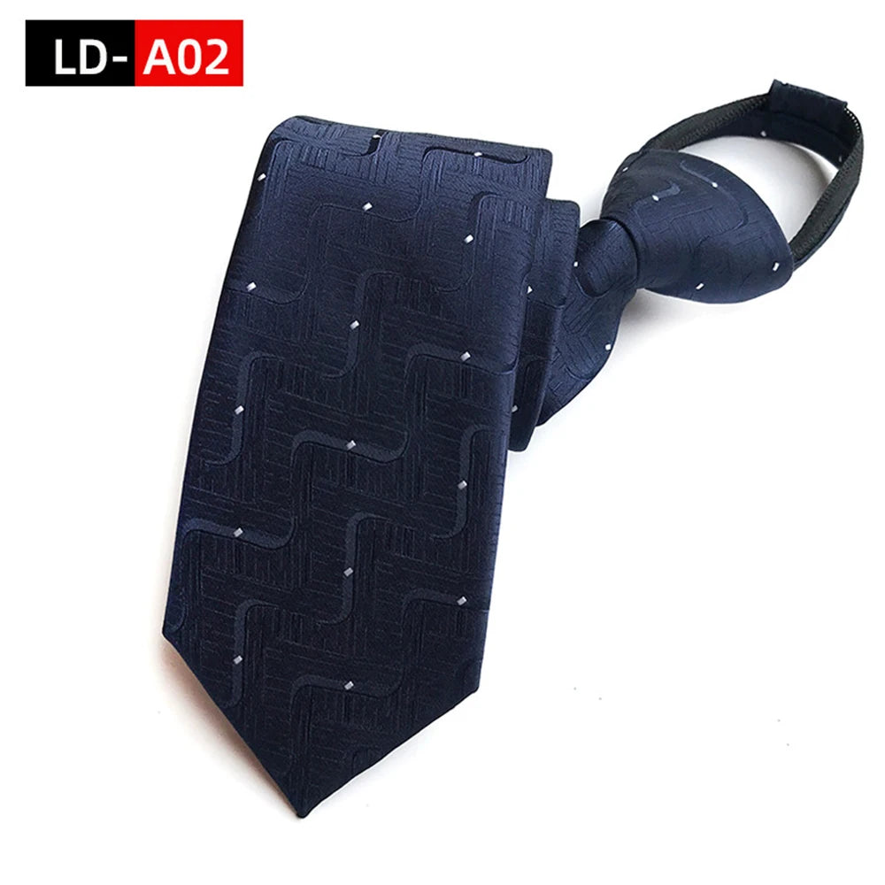 Corbata Preatada Con Cremallera Clásica De Negocios y Estilo Tico