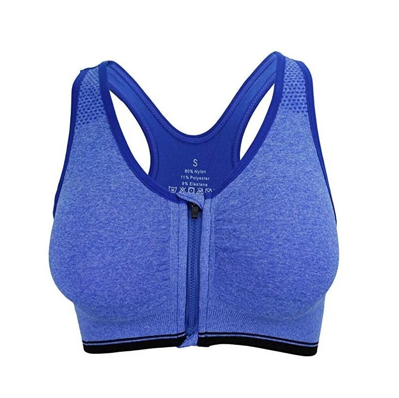 Top Deportivo para Mujer S-5XL | Cremallera Frontal y Push-up | Gimnasio y Yoga | Tico trendy