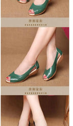 Sandalias de Cuña Planas | Punta Abierta | Tallas 41-42 | Genuinas