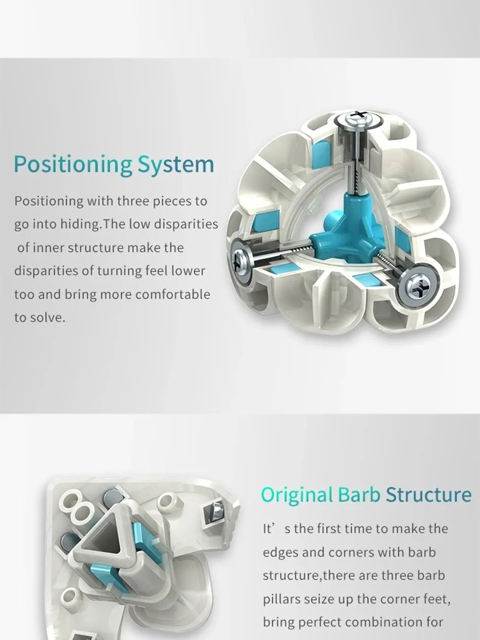 Yongjun-cubo magnético de plástico ABS para niños, cubo mágico educativo de juguete de 2x2x2, de 5x5x5Cm, modelo Yupo V2M
