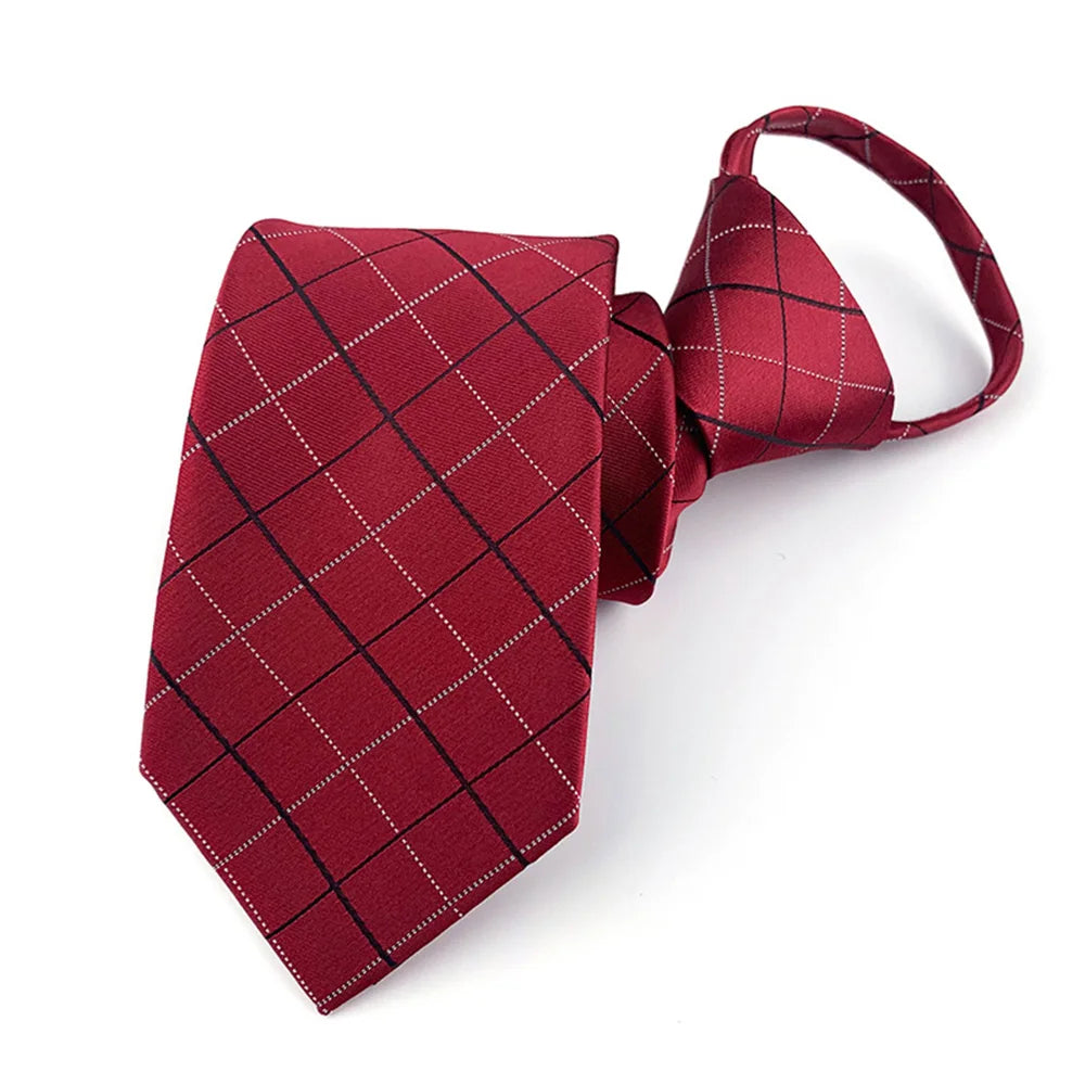 Corbata Preatada Unisex | Cremallera | Rayas y Floral | Cachemira