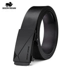 Cinturón De Cuero Para Negocios Hebilla Automática Elegancia Clásica Tica