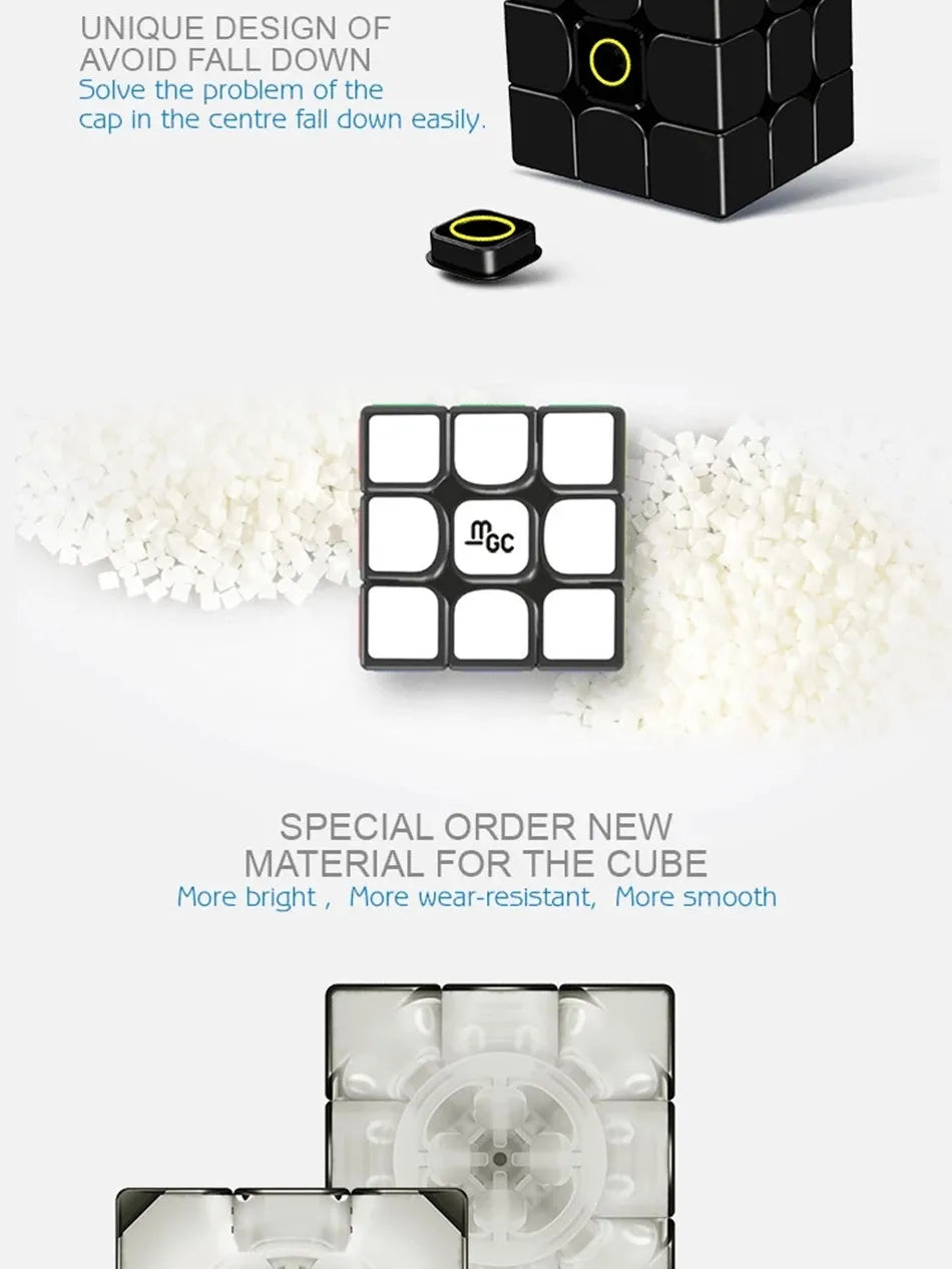 Yj MGC-cubo mágico magnético, 3x3x3, cubos de velocidad, núcleo negro, rompecabezas, juguetes, regalo para niños y adultos, juego de cubo profesional