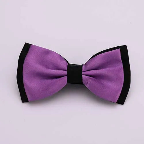 Pajarita ajustada para hombre, pajarita clásica de color negro y dorado, color rojo, verde, rosa, azul y blanco