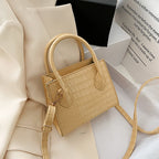 Mini Bolso Cuadrado con Patrón de Cocodrilo para Mujer