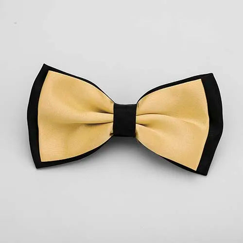 Pajarita ajustada para hombre, pajarita clásica de color negro y dorado, color rojo, verde, rosa, azul y blanco