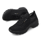 Zapatillas de Malla Hueca con Cordones | Plataforma EVA | Ligeras y Transpirables | Verano