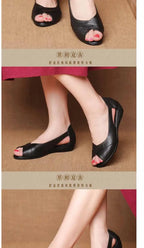 Sandalias de Cuña Planas | Punta Abierta | Tallas 41-42 | Genuinas