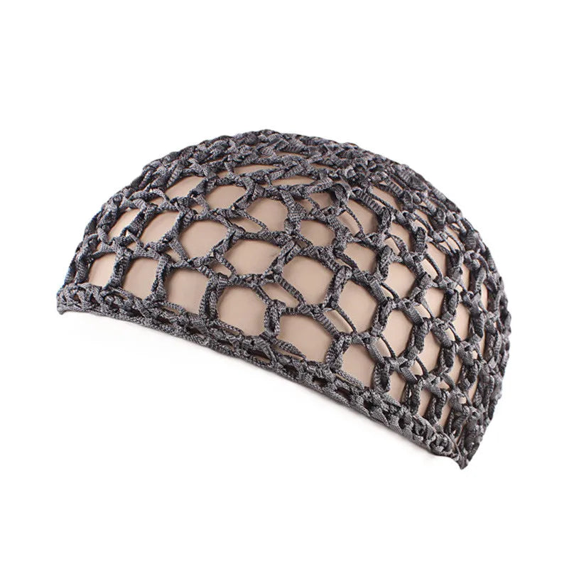 Nueva redecilla de punto suave para el cabello, gorro de redecilla de punto de rayón, gorro para el cuidado del cabello, cubierta nocturna para dormir de ganchillo, turbantes, accesorios de herramientas de estilismo
