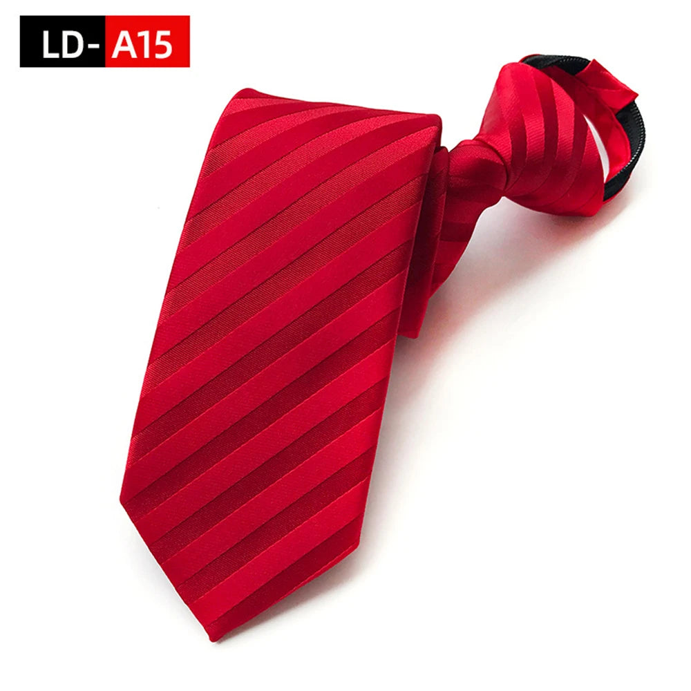 Corbata Preatada Con Cremallera Clásica De Negocios y Estilo Tico