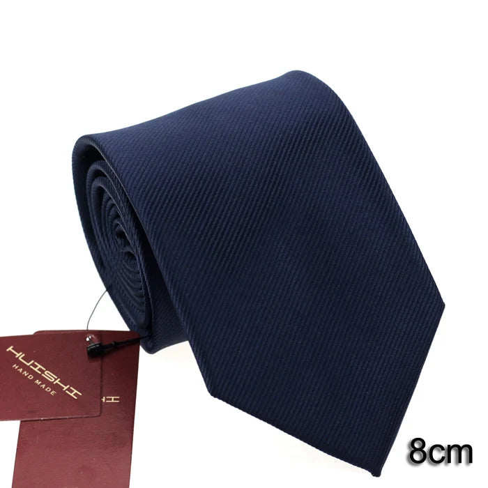 Corbata Jacquard Azul Oscuro Para Hombres Negocios Estilo Tico Elegante