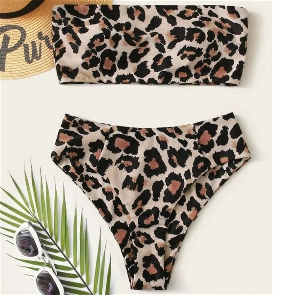 Bikini de Leopardo Push Up Brasileño - Traje Sexy y Moda 2025
