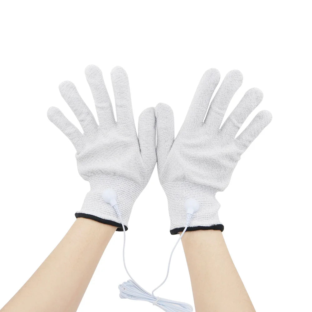 Guantes de Masaje de Fisioterapia Tens con Electrochoque Eléctrico