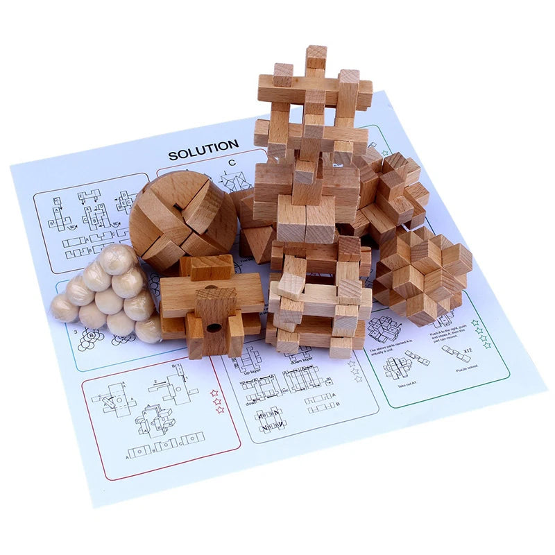 Juguete Rompecabezas 3D De Madera | Unisex Desafío Intelectual | Regalo Para Adultos