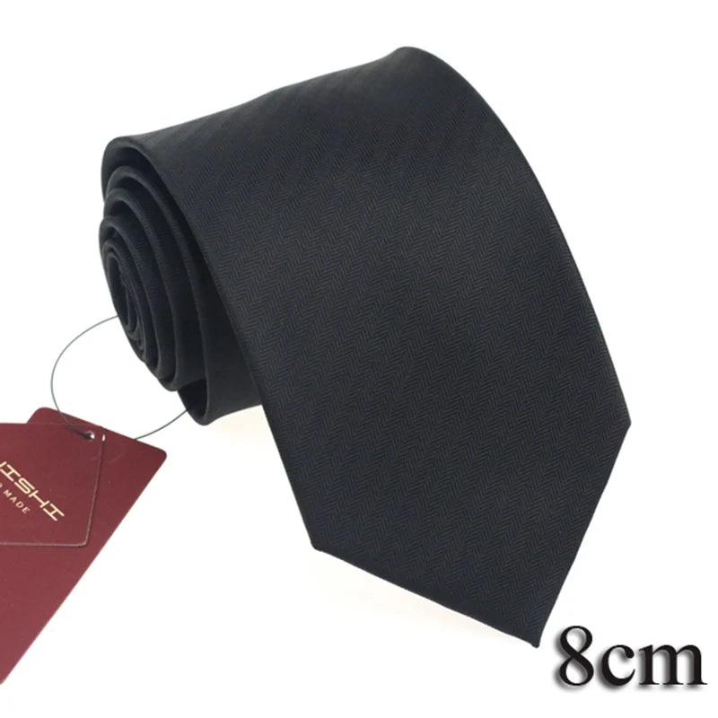 Corbata Jacquard Azul Oscuro Para Hombres Negocios Estilo Tico Elegante