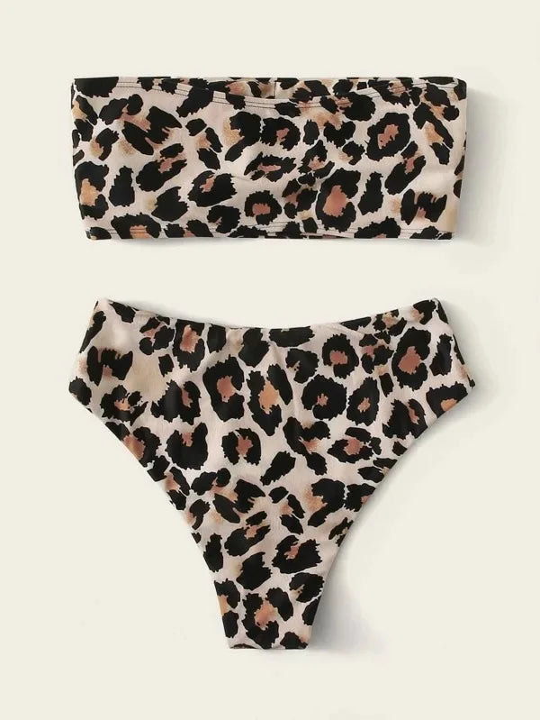 Bikini de Leopardo Push Up Brasileño - Traje Sexy y Moda 2025