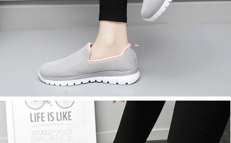 Zapatillas Deportivas Sin Cordones | Ligeras y Cómodas | Talla Grande | Verano