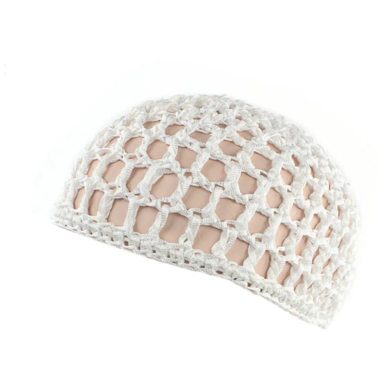 Nueva redecilla de punto suave para el cabello, gorro de redecilla de punto de rayón, gorro para el cuidado del cabello, cubierta nocturna para dormir de ganchillo, turbantes, accesorios de herramientas de estilismo