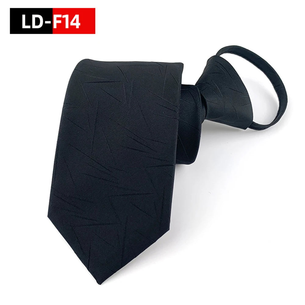 Corbata Preatada Unisex | Cremallera | Rayas y Floral | Cachemira