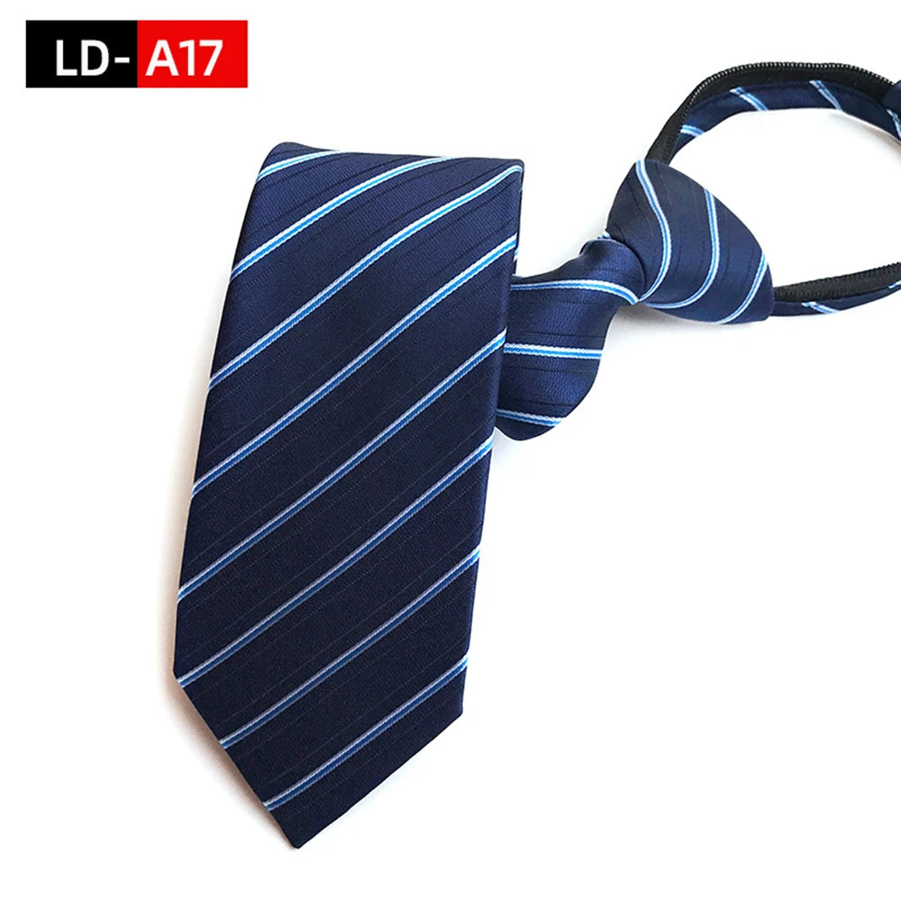 Corbata Preatada Con Cremallera Clásica De Negocios y Estilo Tico