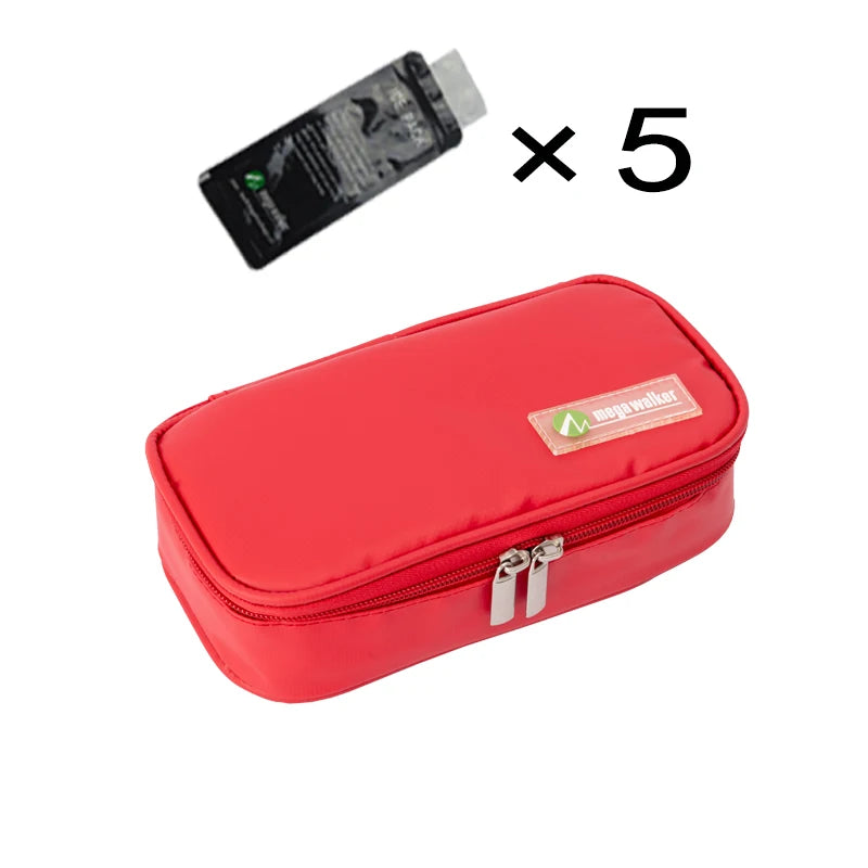 Caja enfriadora de insulina mega, bolsa de tamaño mediano, Estuche De Viaje de insulina para diabéticos con aislamiento portátil, bolsa de hielo de papel de aluminio de tela de nailon