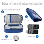 Caja enfriadora de insulina mega, bolsa de tamaño mediano, Estuche De Viaje de insulina para diabéticos con aislamiento portátil, bolsa de hielo de papel de aluminio de tela de nailon