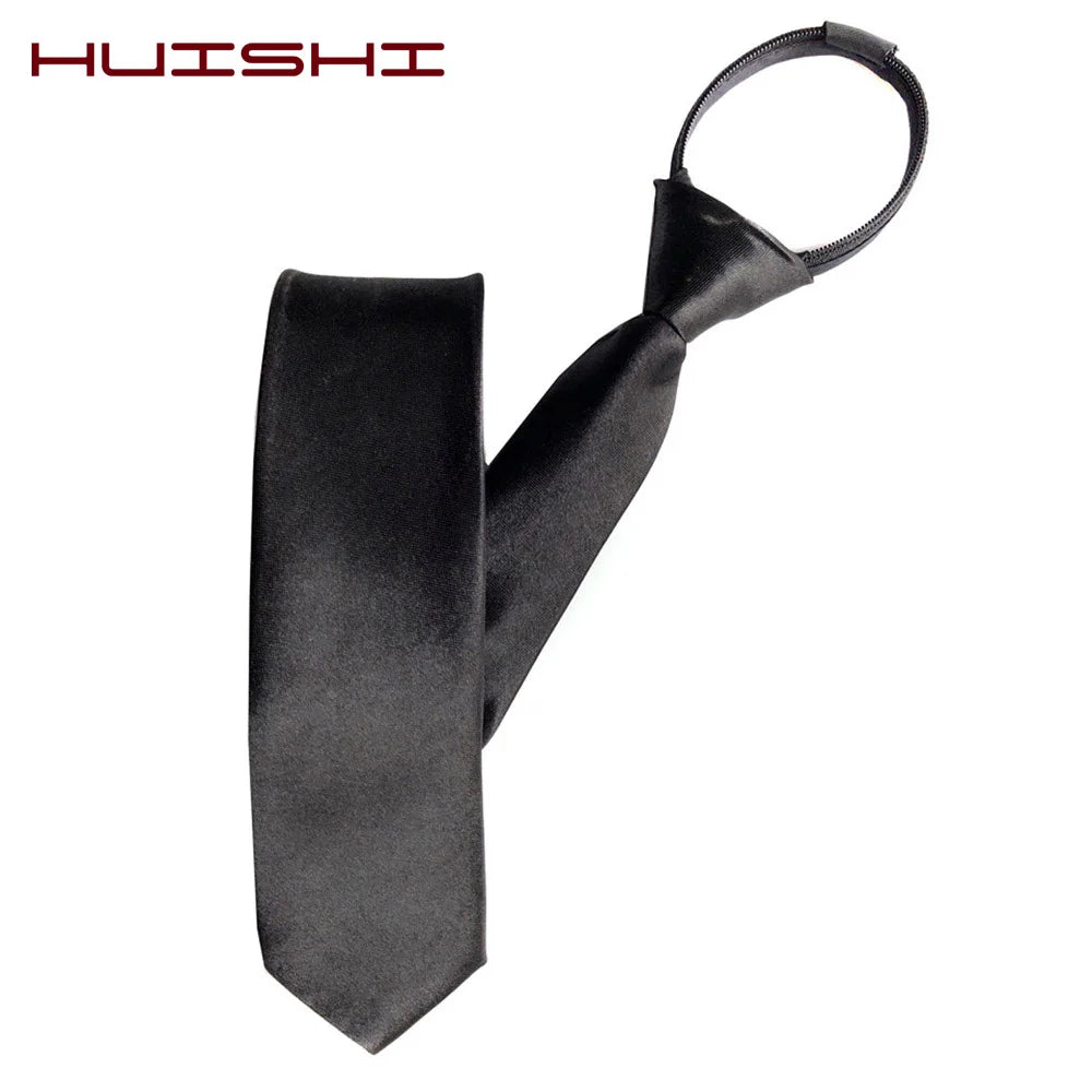 Corbata Preatada Cremallera Para Hombre Estilo Tico Elegante Casual