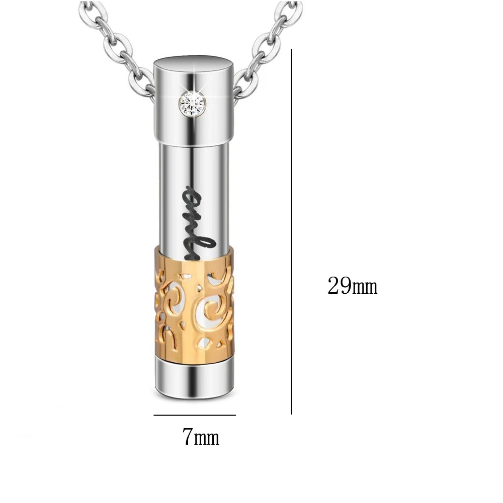 Colgante Cilindro Acero Inoxidable Clásico Minimalista Unisex | Joyería Duradera