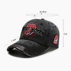 Gorra Vintage con Visera Curvada Bordada para Actividades al Aire Libre