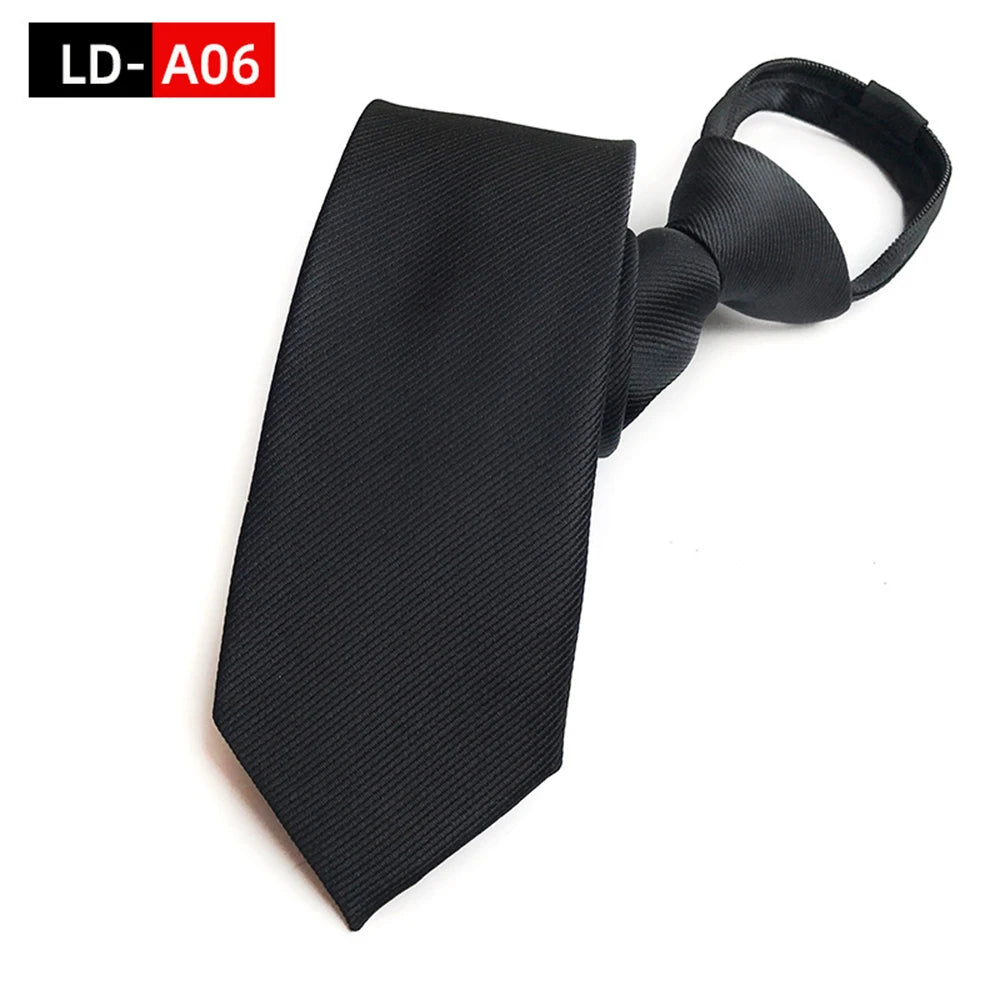 Corbata Preatada Con Cremallera Clásica De Negocios y Estilo Tico