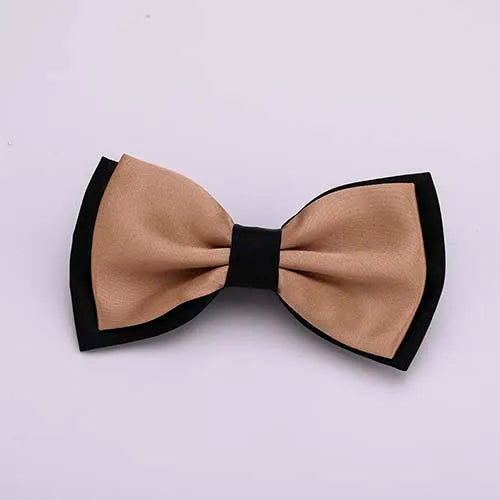 Pajarita ajustada para hombre, pajarita clásica de color negro y dorado, color rojo, verde, rosa, azul y blanco