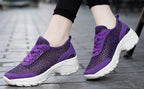 Zapatillas de Malla Hueca con Cordones | Plataforma EVA | Ligeras y Transpirables | Verano