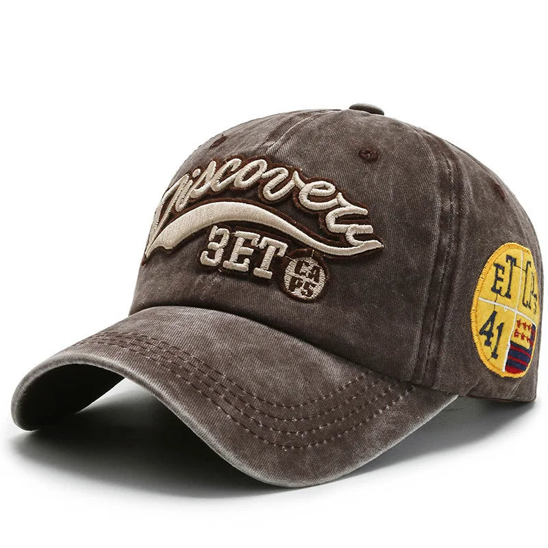 Gorra de Béisbol Retro Unisex | Bordado de Letras | Estilo Vaquero Hip Hop | Algodón