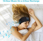Auriculares Bluetooth para dormir, diadema deportiva, finos, suaves, elásticos, cómodos, inalámbricos, para música, máscara para ojos para dormir lateral