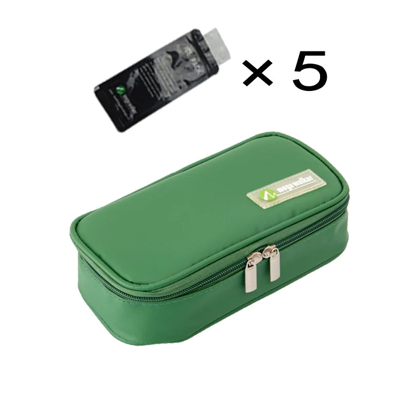 Caja enfriadora de insulina mega, bolsa de tamaño mediano, Estuche De Viaje de insulina para diabéticos con aislamiento portátil, bolsa de hielo de papel de aluminio de tela de nailon