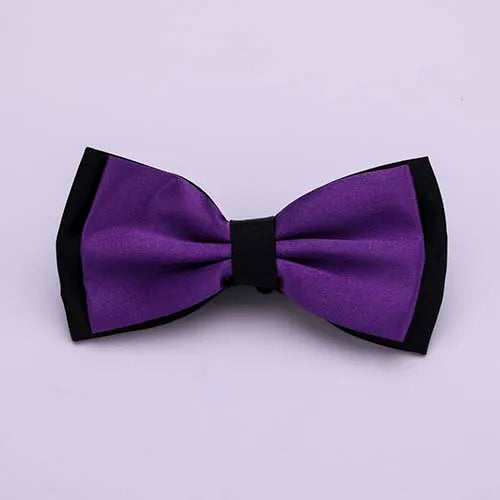 Pajarita ajustada para hombre, pajarita clásica de color negro y dorado, color rojo, verde, rosa, azul y blanco