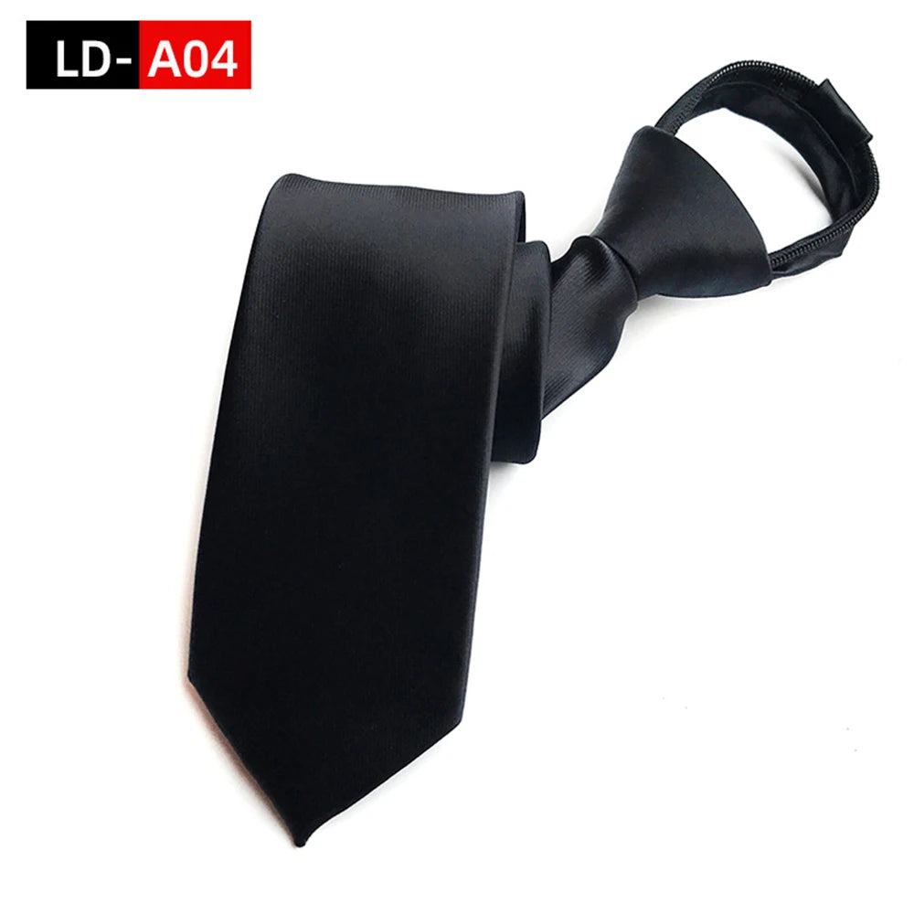 Corbata Preatada Con Cremallera Clásica De Negocios y Estilo Tico