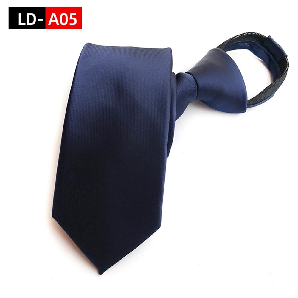 Corbata Preatada Con Cremallera Clásica De Negocios y Estilo Tico