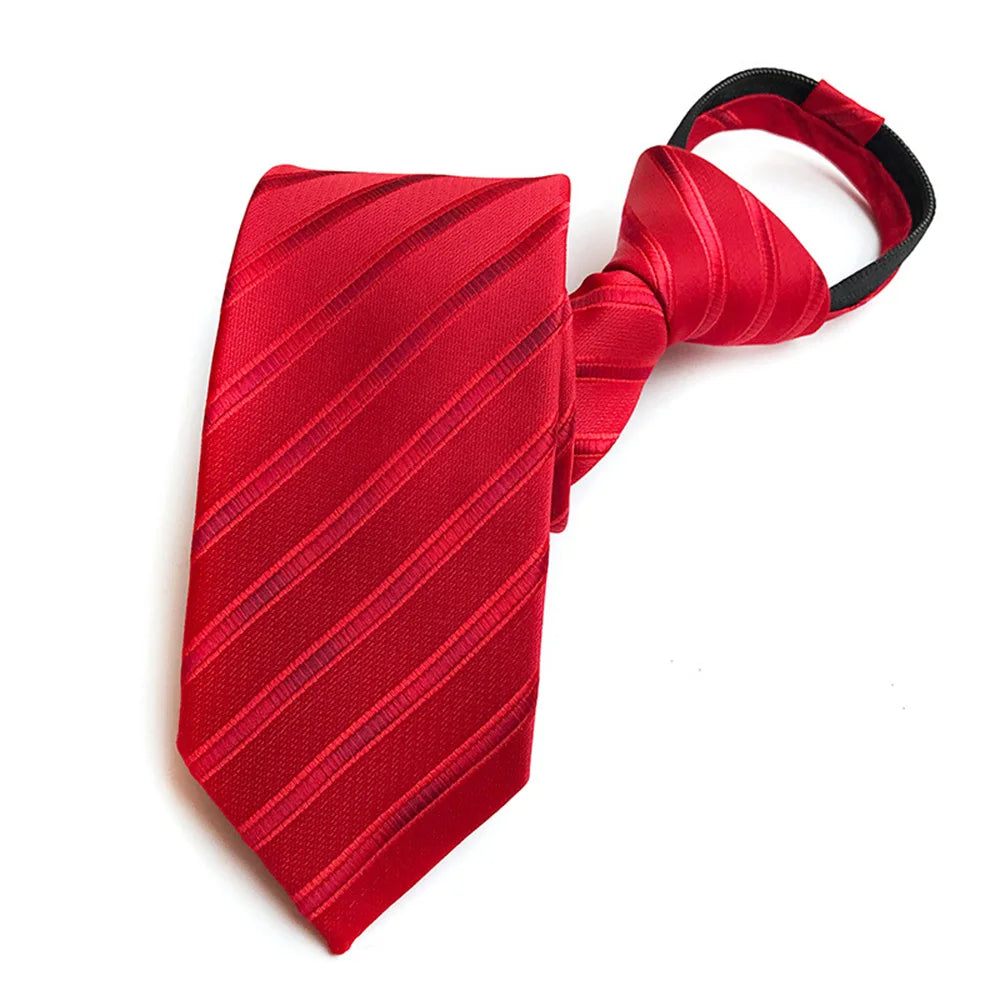 Corbata Preatada Con Cremallera Clásica De Negocios y Estilo Tico