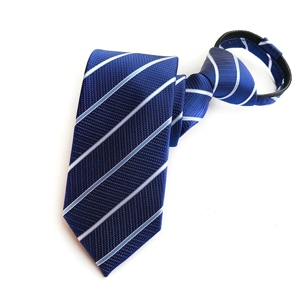 Corbata Preatada Con Cremallera Clásica De Negocios y Estilo Tico